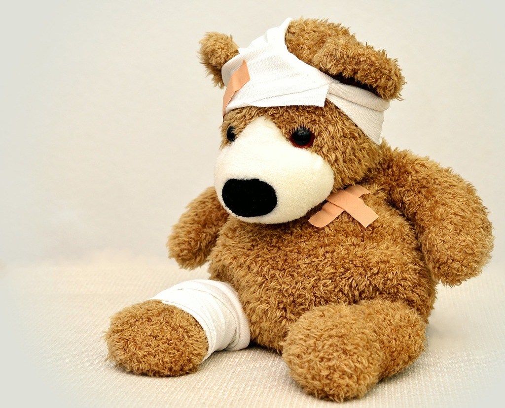 Bandaged teddy
